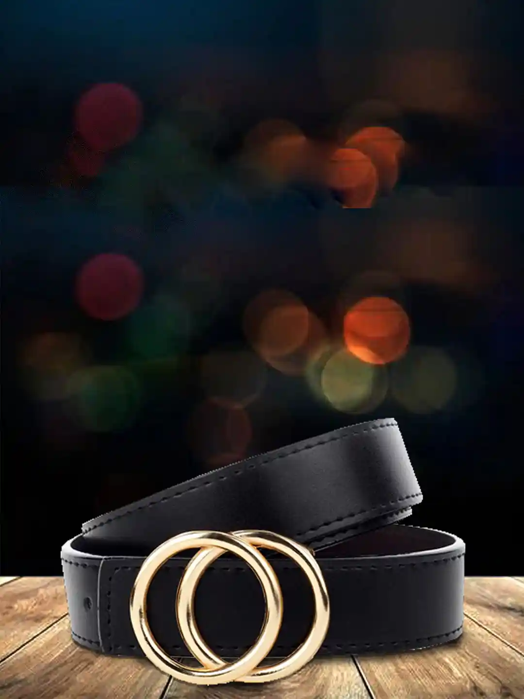 Buy DressBerry Women Black Formal Synthetic Leather Push Pin Belt