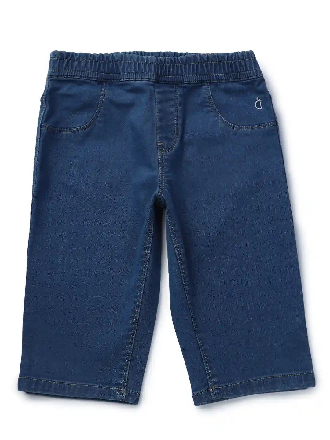 Buy Gini and Jony Girls Pedal Pusher Fixed Waist Mid-Rise Denim