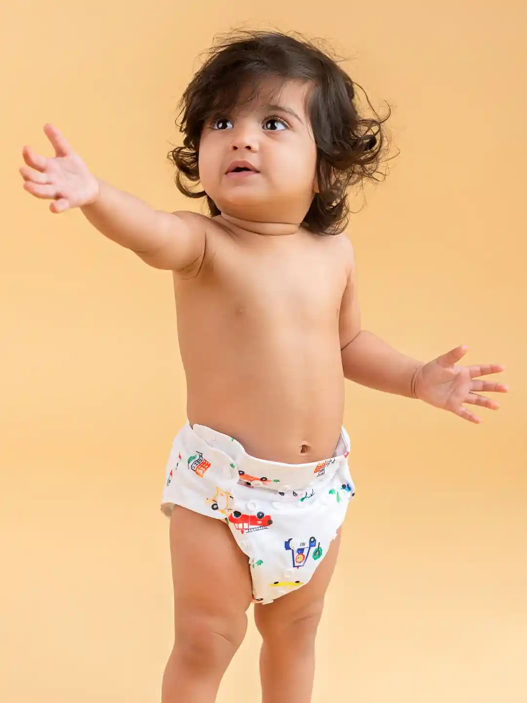 Buy haus kinder Infants Vroom Reusable Cloth Diaper With Cotton - Main Image