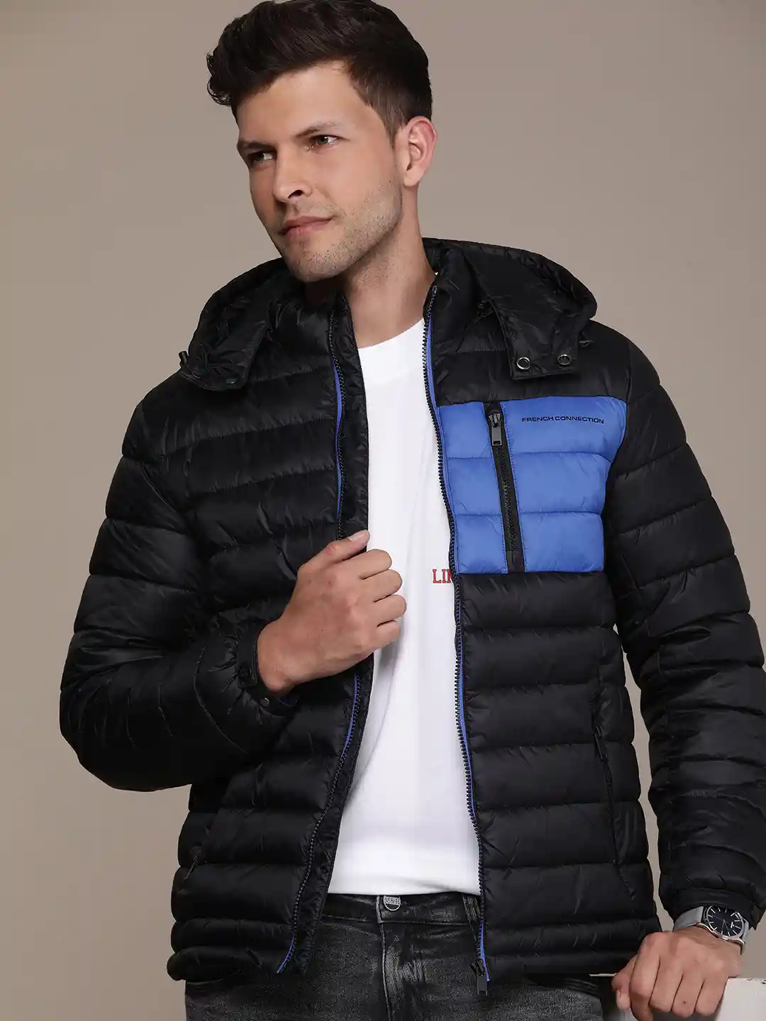 Buy French Connection Colourblocked Hooded Puffer Jacket Jackets