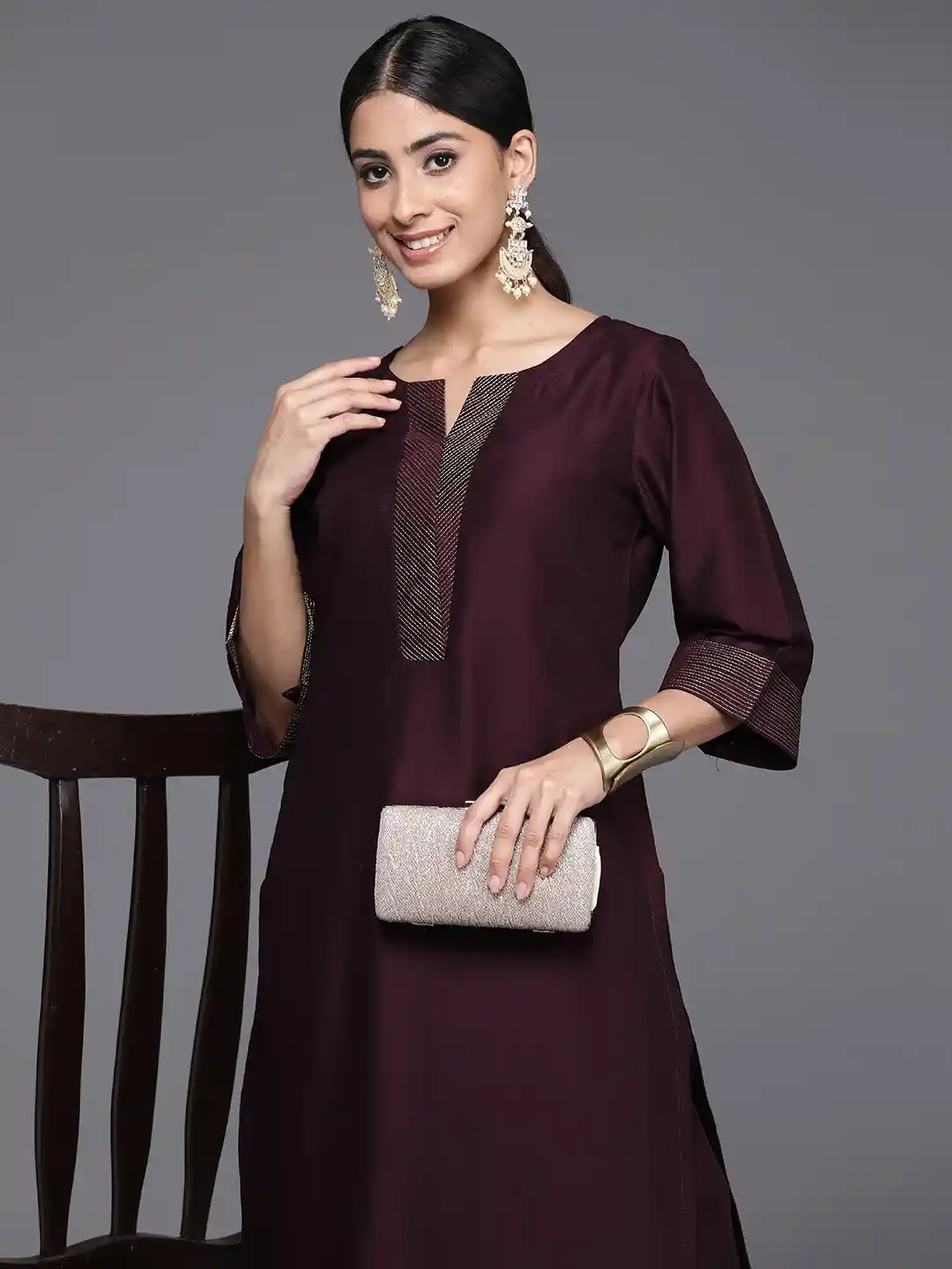 Buy Libas Women Yoke Design Regular Thread Work Kurta with