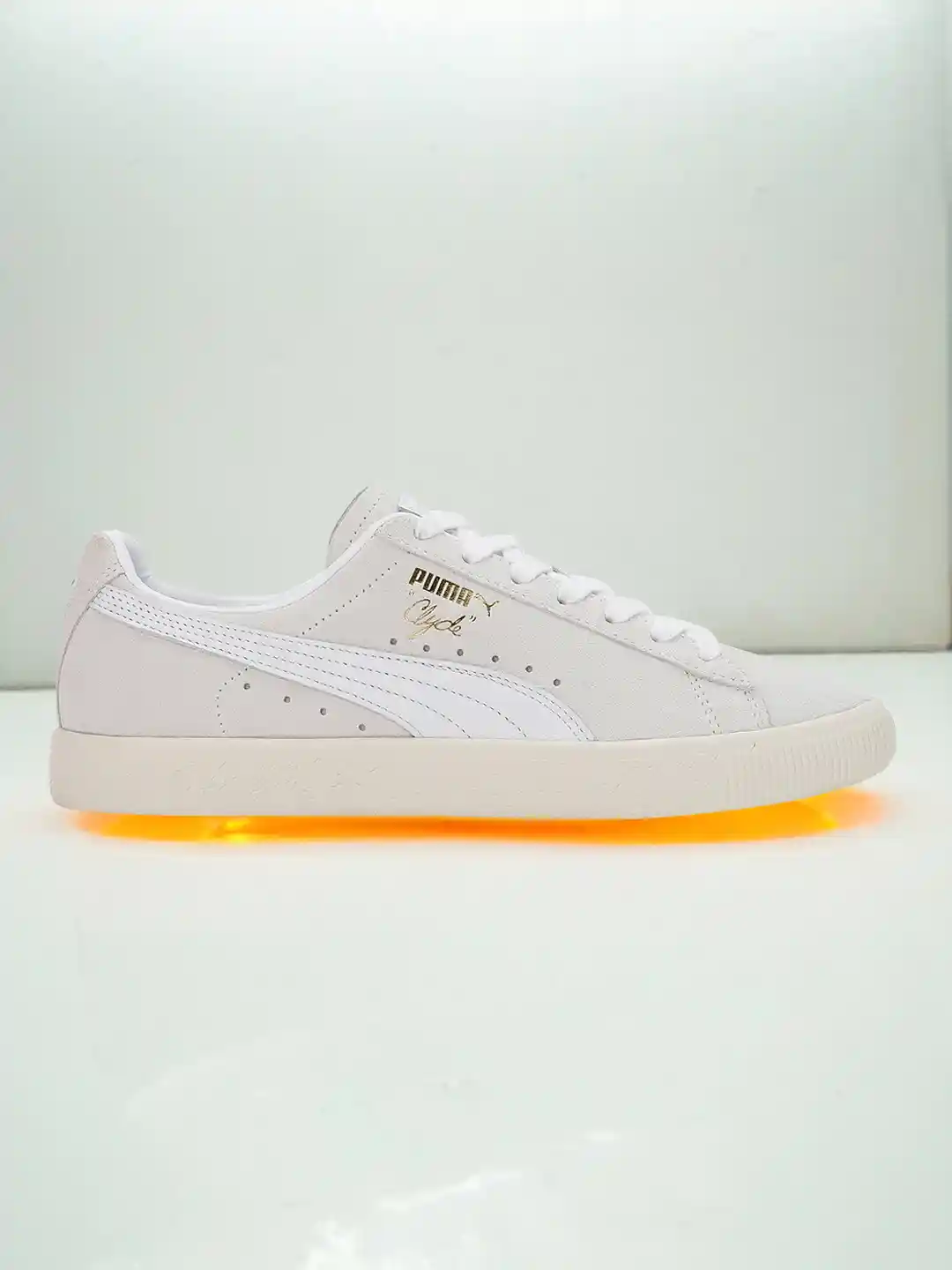 Buy Puma Unisex Solid Clyde PRM Suede Regular Sneakers With