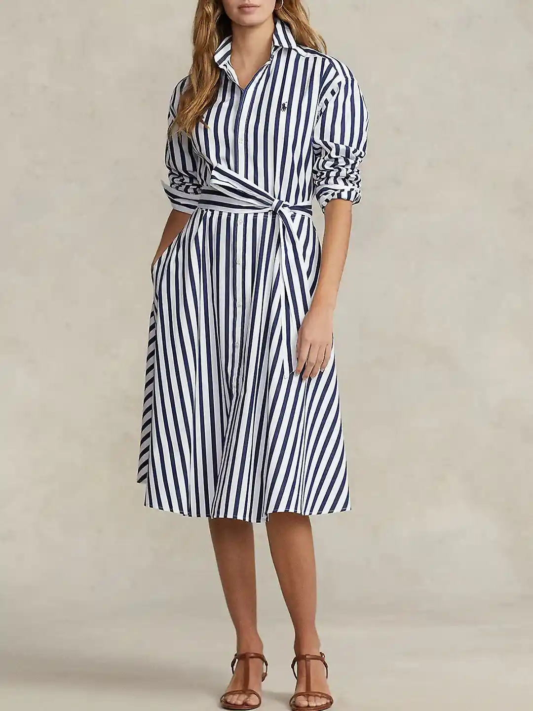 Stripe Rib Polo Dress M Stripe Rib Polo Dress Mサイズ 