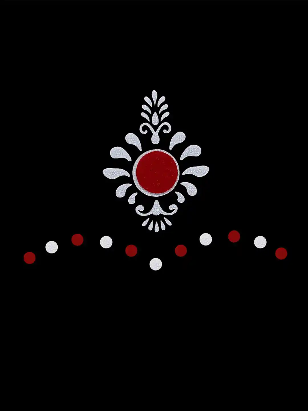 Buy Comet Busters Reusable Bengali Bridal Bindi Silver-Toned