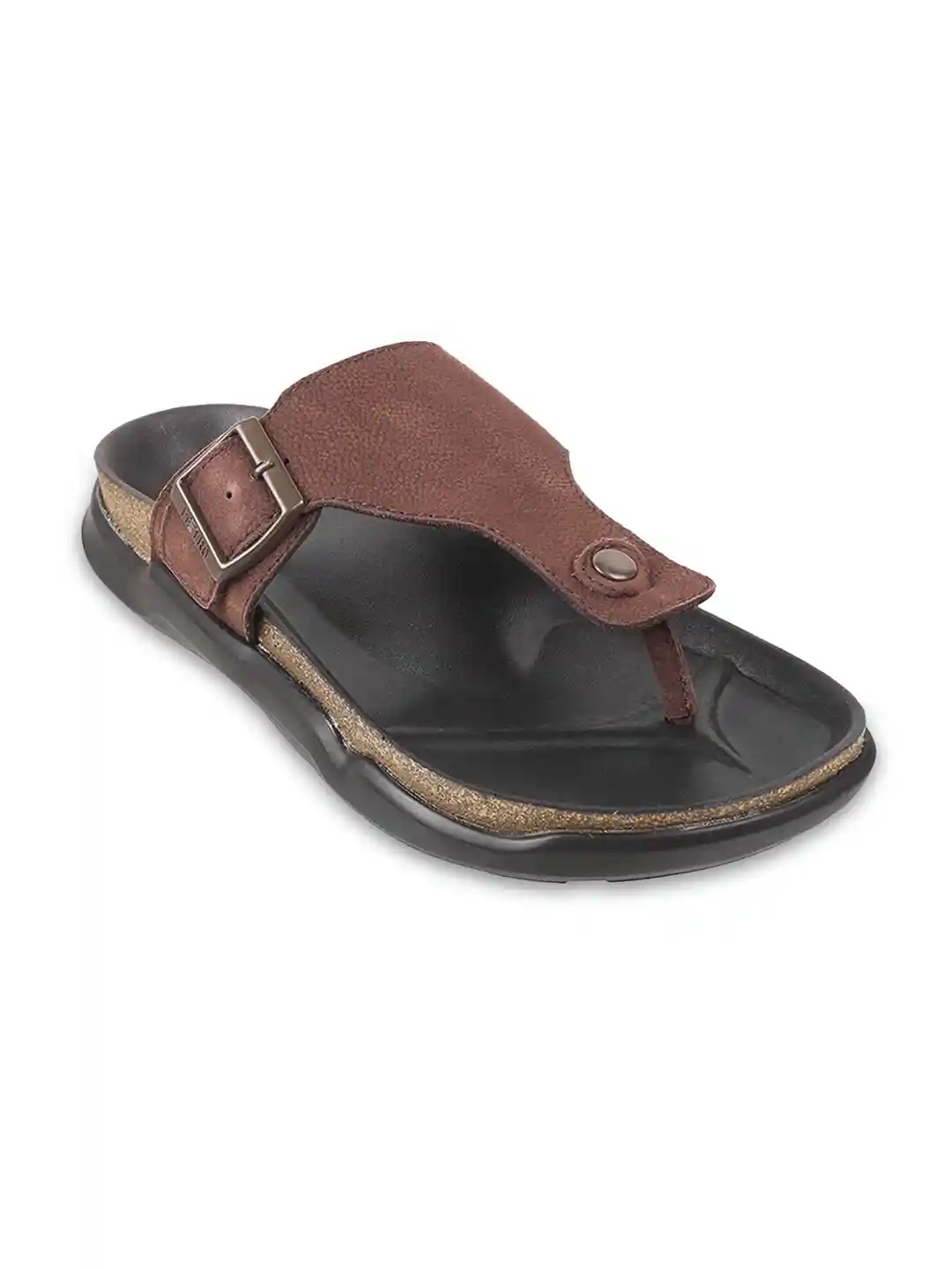 Metro Men Textured Leather Comfort Sandals