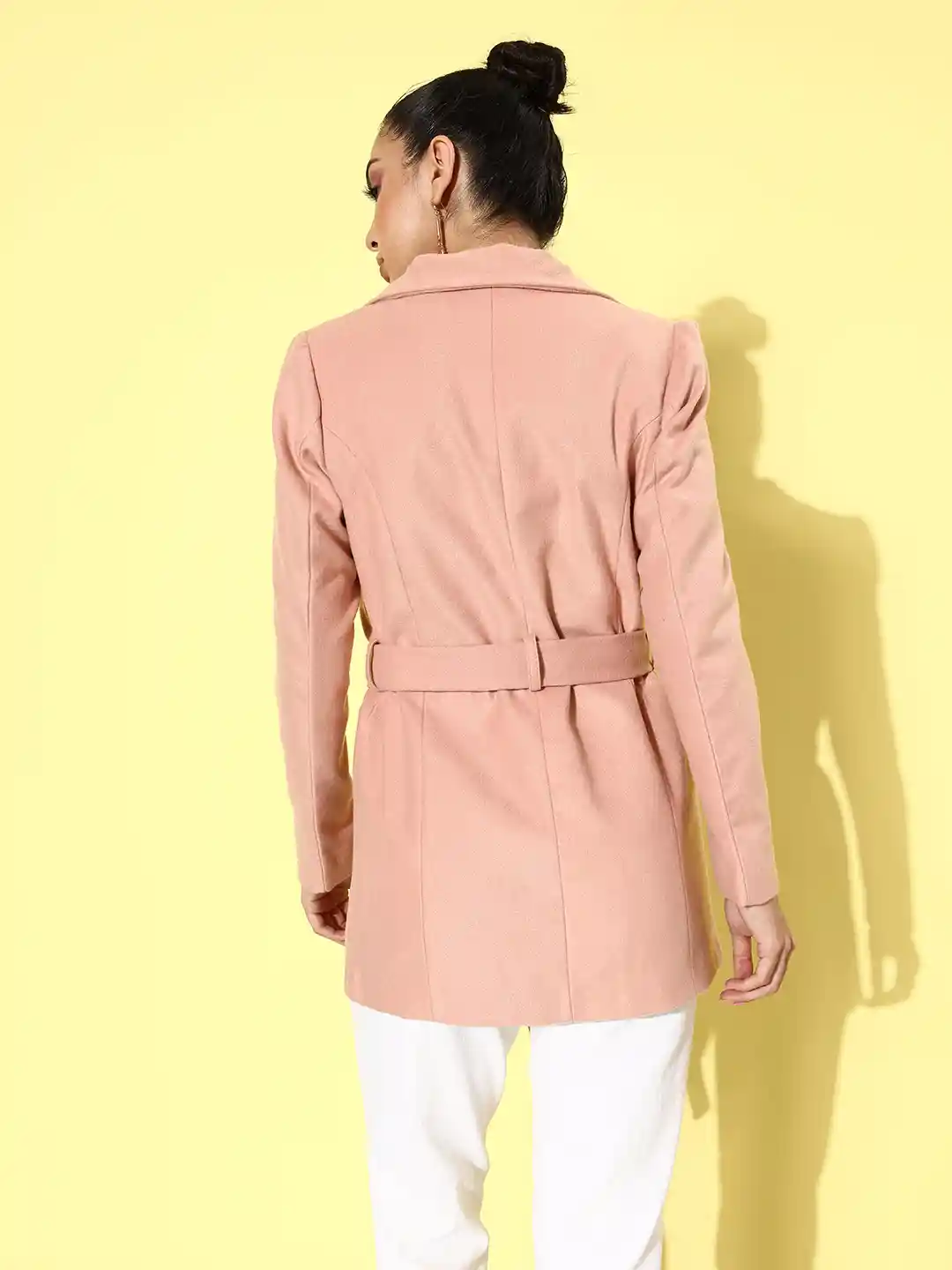 Buy 4WRD by Dressberry Notched Lapel Collar Longline Trench Coat