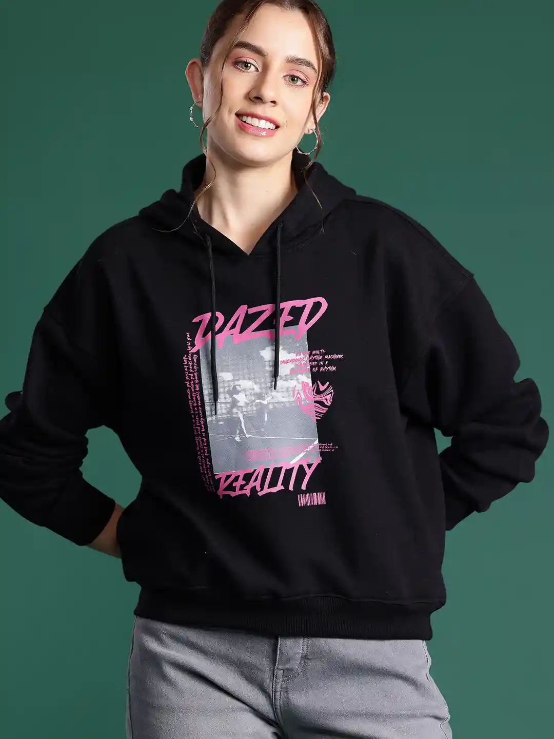 Buy DressBerry Women Printed Hooded Sweatshirt Sweatshirts for