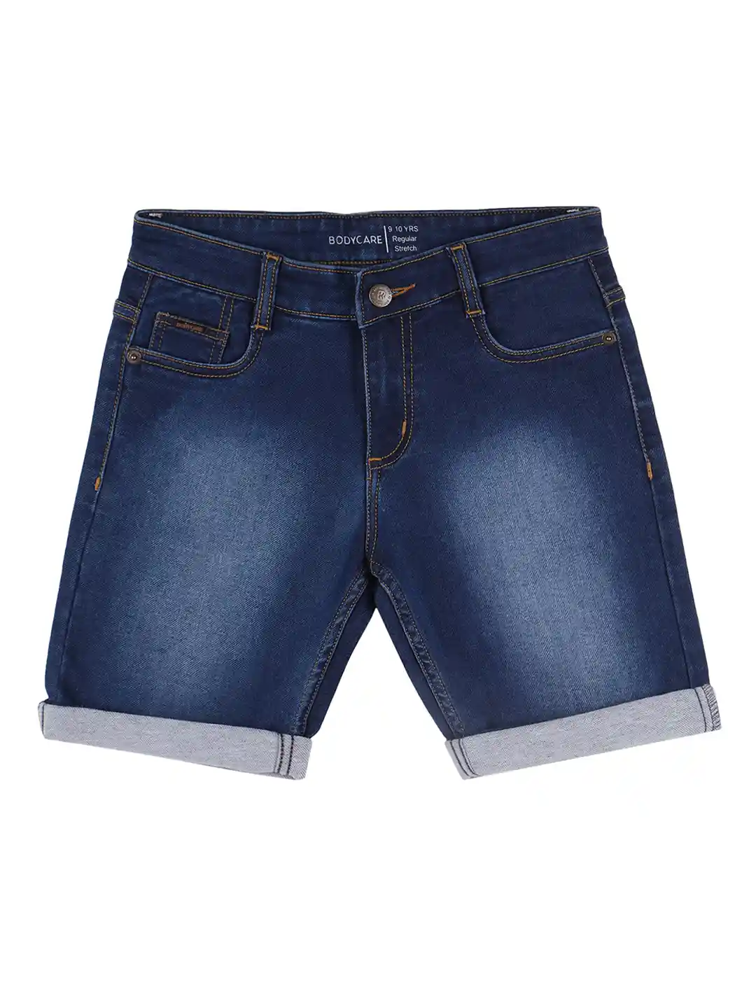 Buy Bodycare Kids Boys Mid-Rise Washed Stretchable Denim Shorts