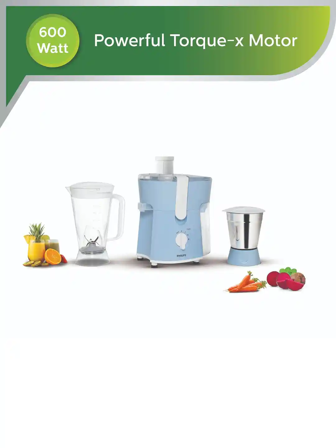 Buy Philips Blue 600 W Juicer Mixer Grinder With Jars Juicer