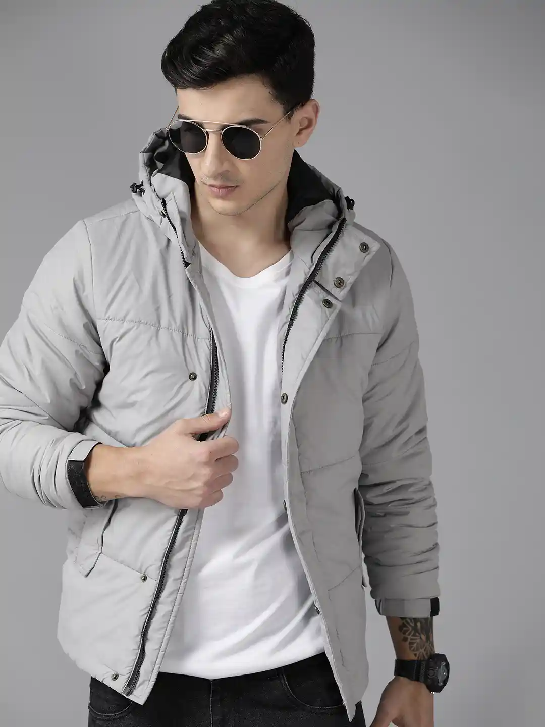 Padded Coat Next Grey Coats The Roadster Lifestyle Hooded Padded