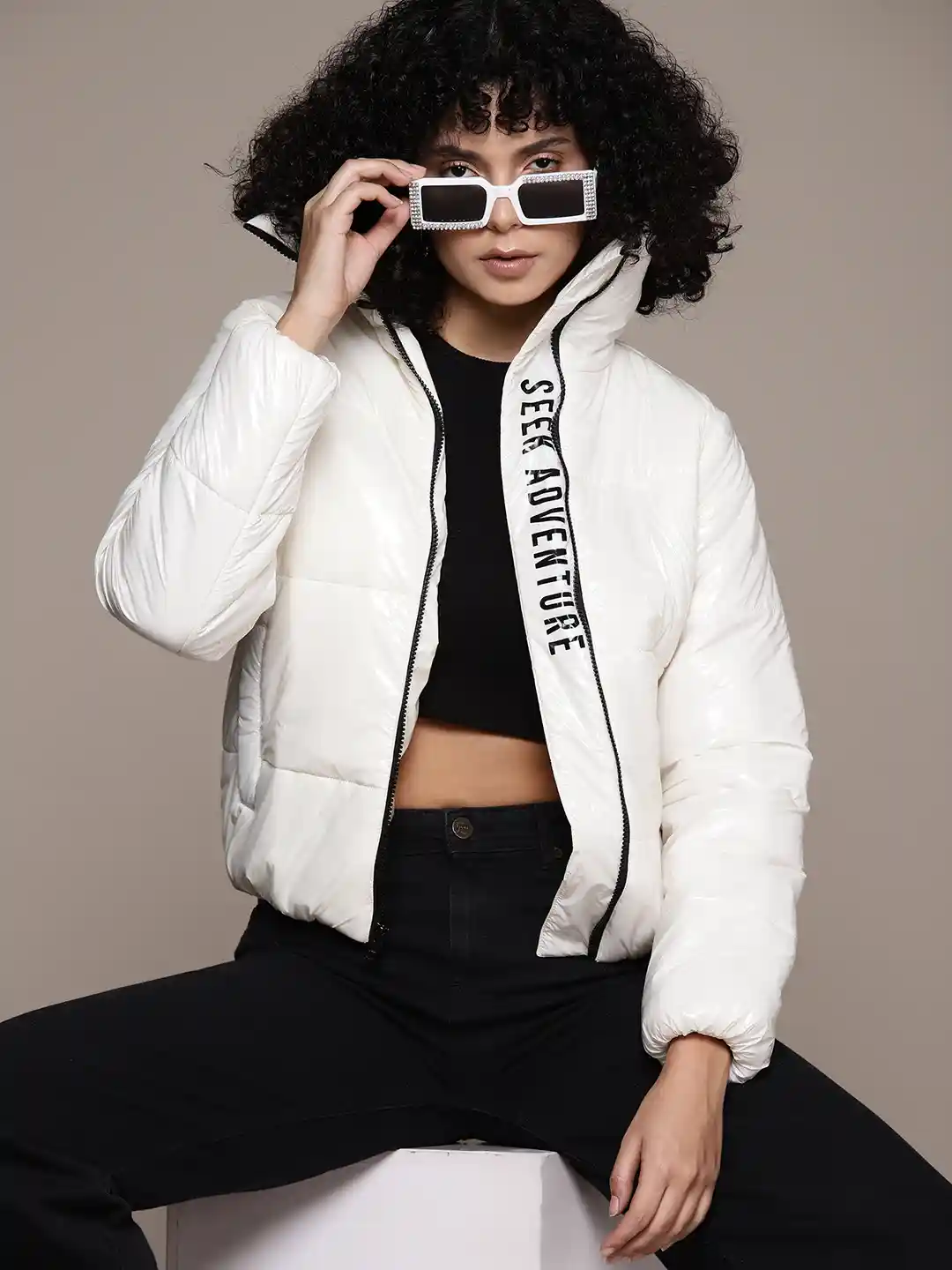 Myntra White Leather Womens Jacket Bomber Jacket Forever 21