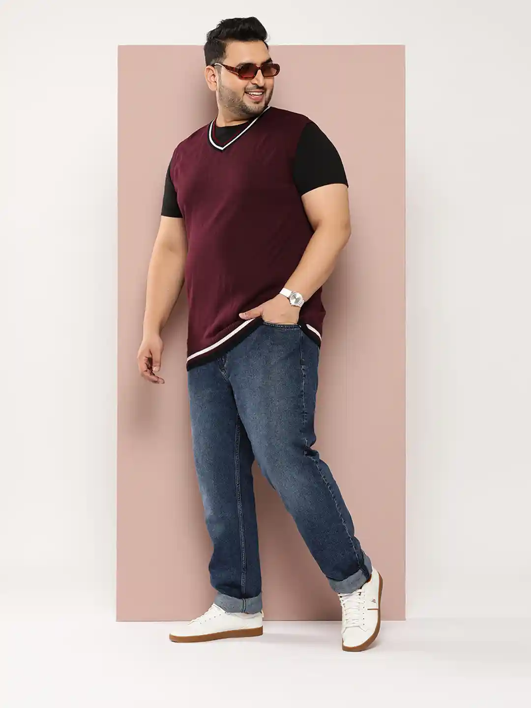 Buy Sztori Men Plus Size Sweater Vest Sweaters for Men 23072138