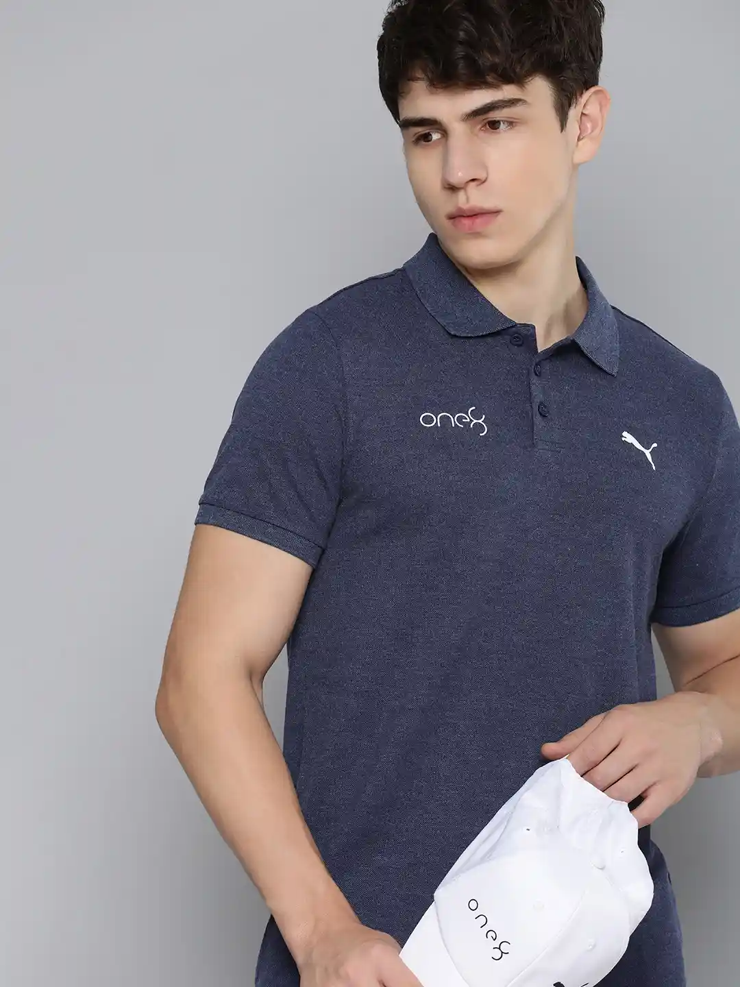 Buy one8 x PUMA Virat Kohli Heather Polo Collar Slim Fit T-shirt - Tshirts  for Men 23088302 | Myntra