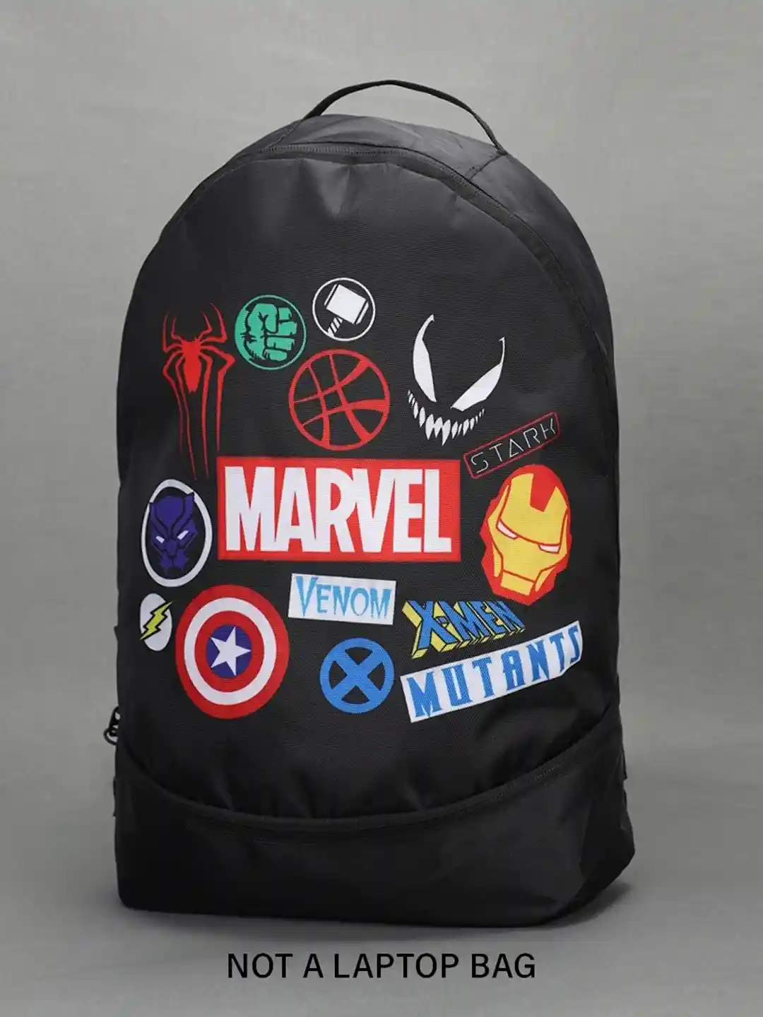 Bewakoof Unisex Black Red Graphic Printed Backpack - Main Image