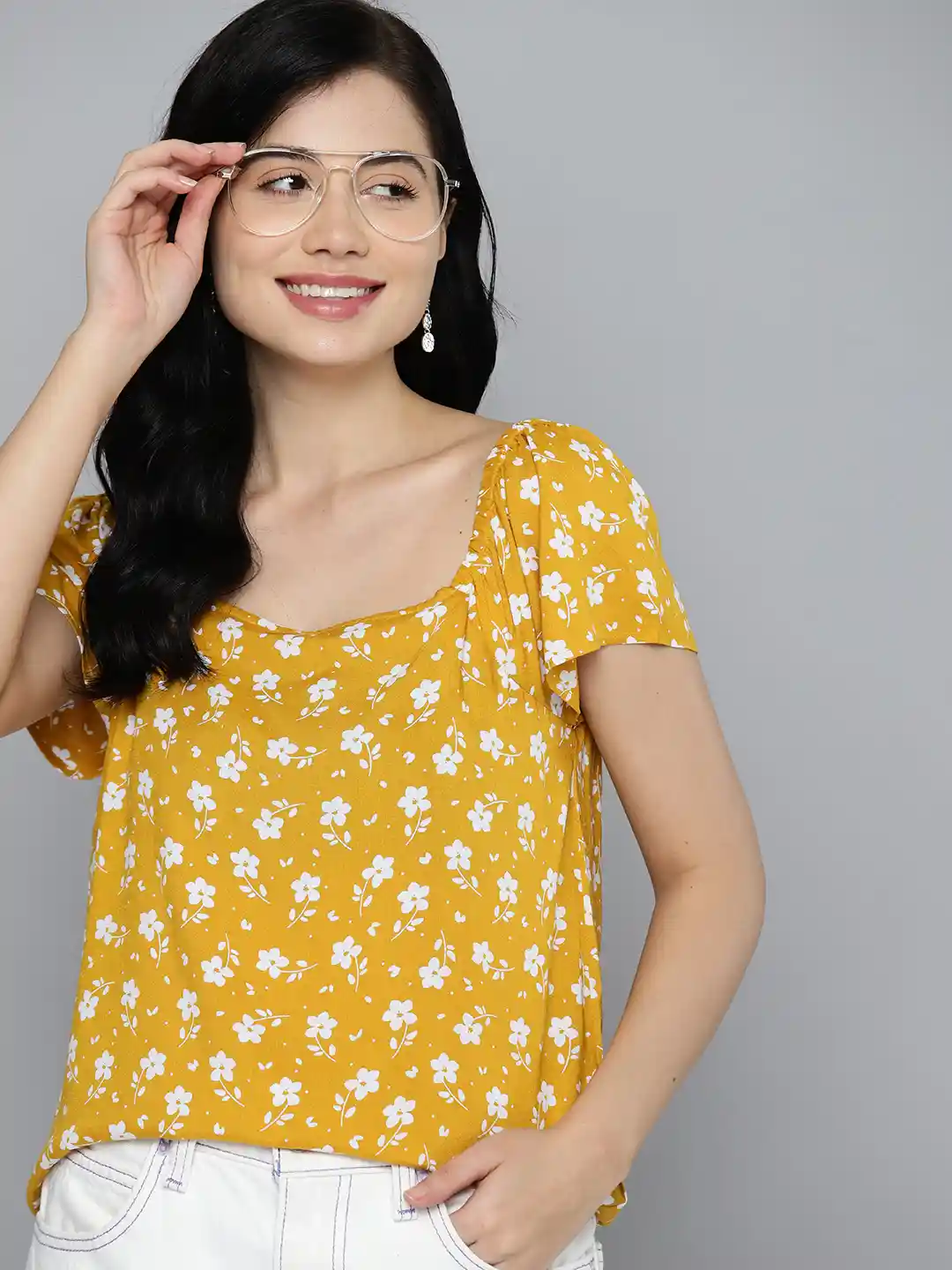 Buy M&H Our Water Floral Print Top Tops for Women 23102278 Myntra