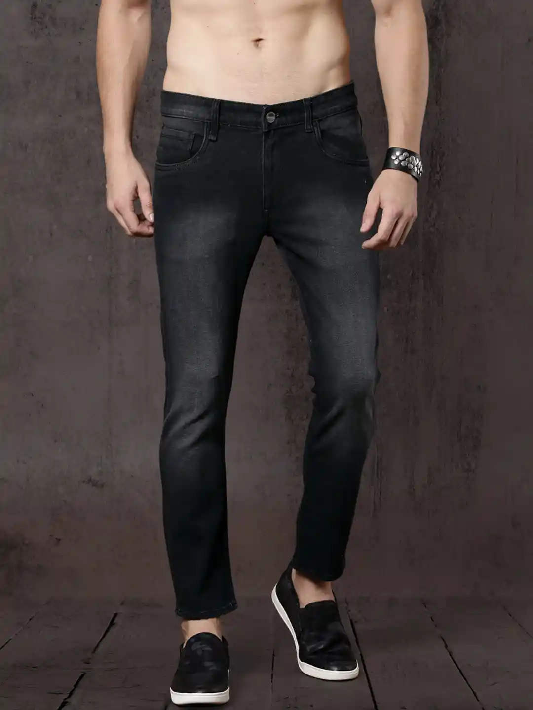 Roadster Men Black Skinny Fit Mid-Rise Clean Look Stretchable Ankle-Length  Jeans