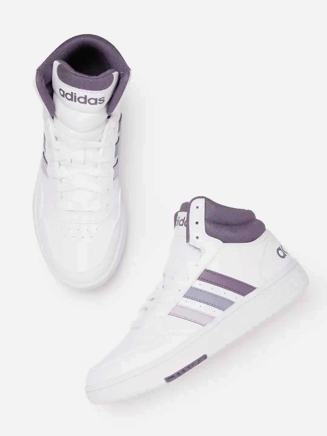 Buy ADIDAS Originals Women Perforated Striped Detail Mid-Top