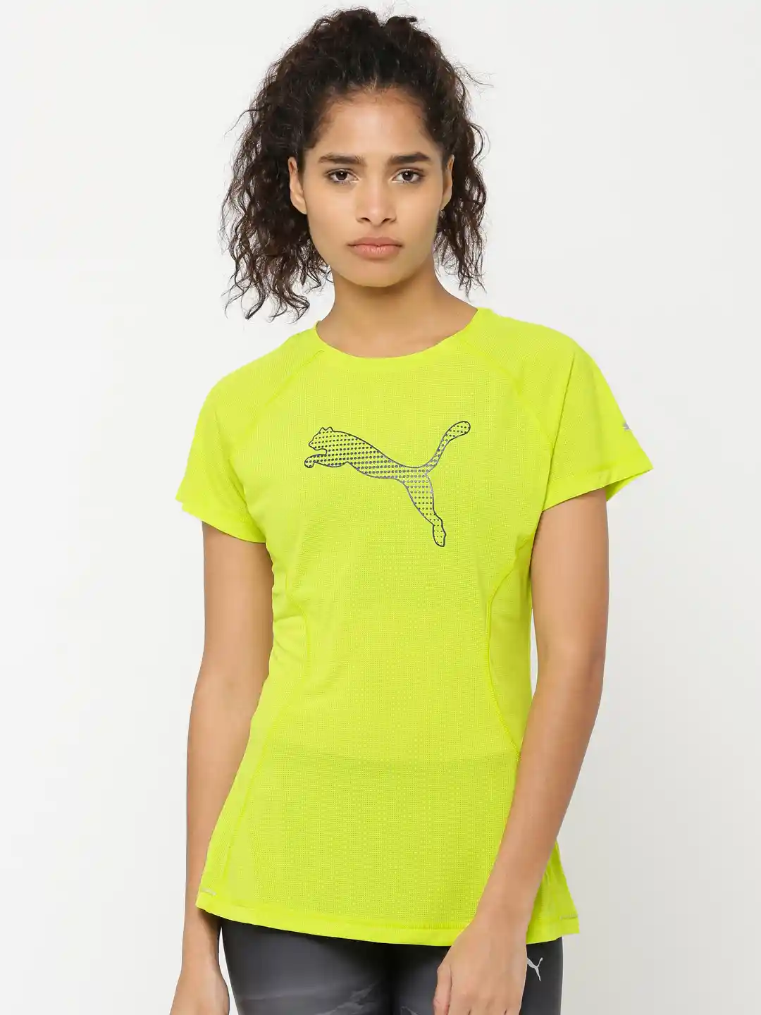 Buy Puma Women Lime Green Printed Round Neck T-Shirt - Tshirts for Women  2315007 | Myntra
