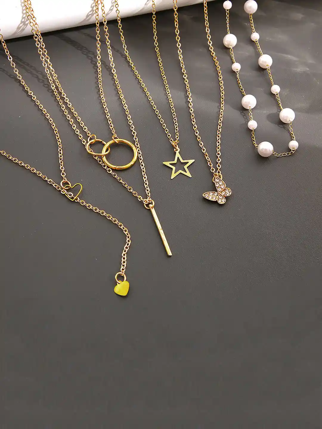 Jewels Galaxy Set Of Gold-Plated Necklaces