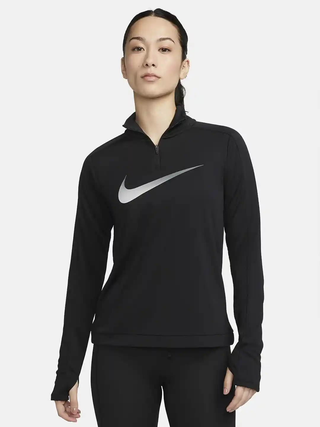 Buy Nike Women Dri-Fit Swoosh 1/4-Zip Long-Sleeve Running Mid