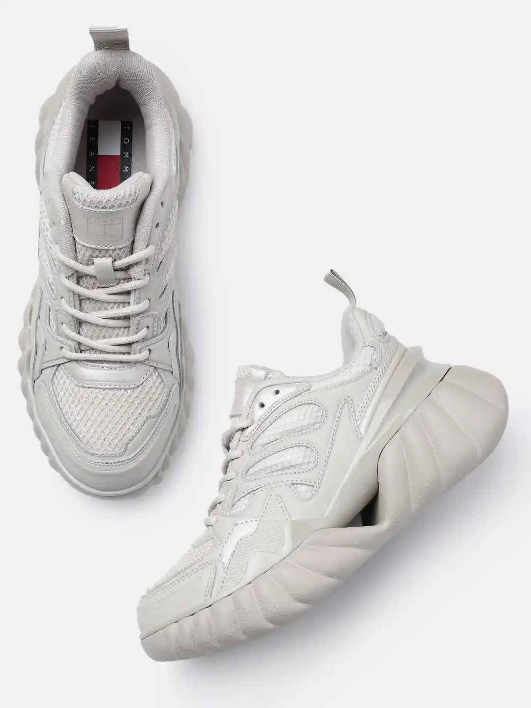 Buy Tommy Hilfiger Women Runner Cloud Outsole Textured Sneakers