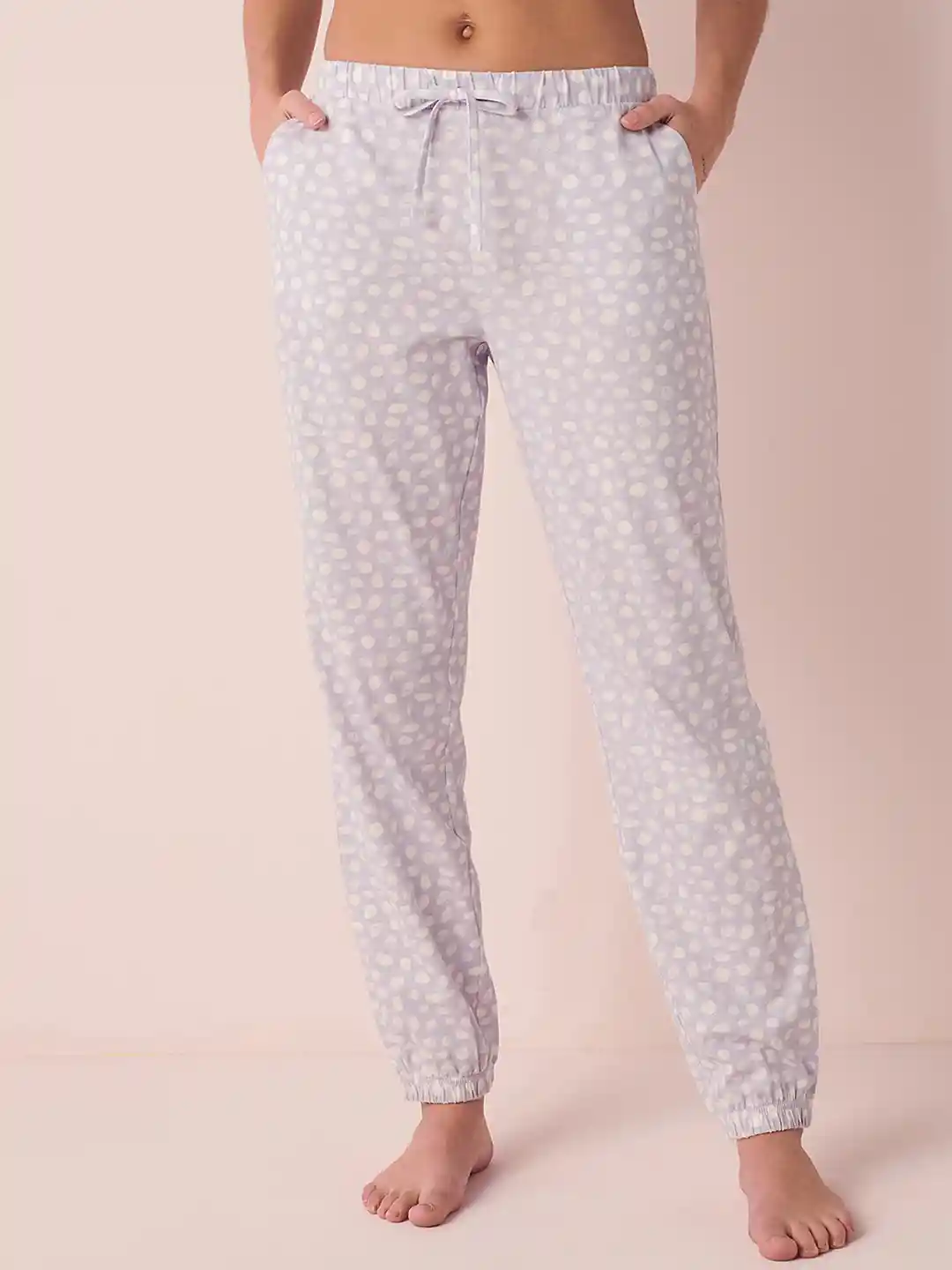 Buy La Vie en Rose Women Printed Pure Cotton Jogger Lounge Pants