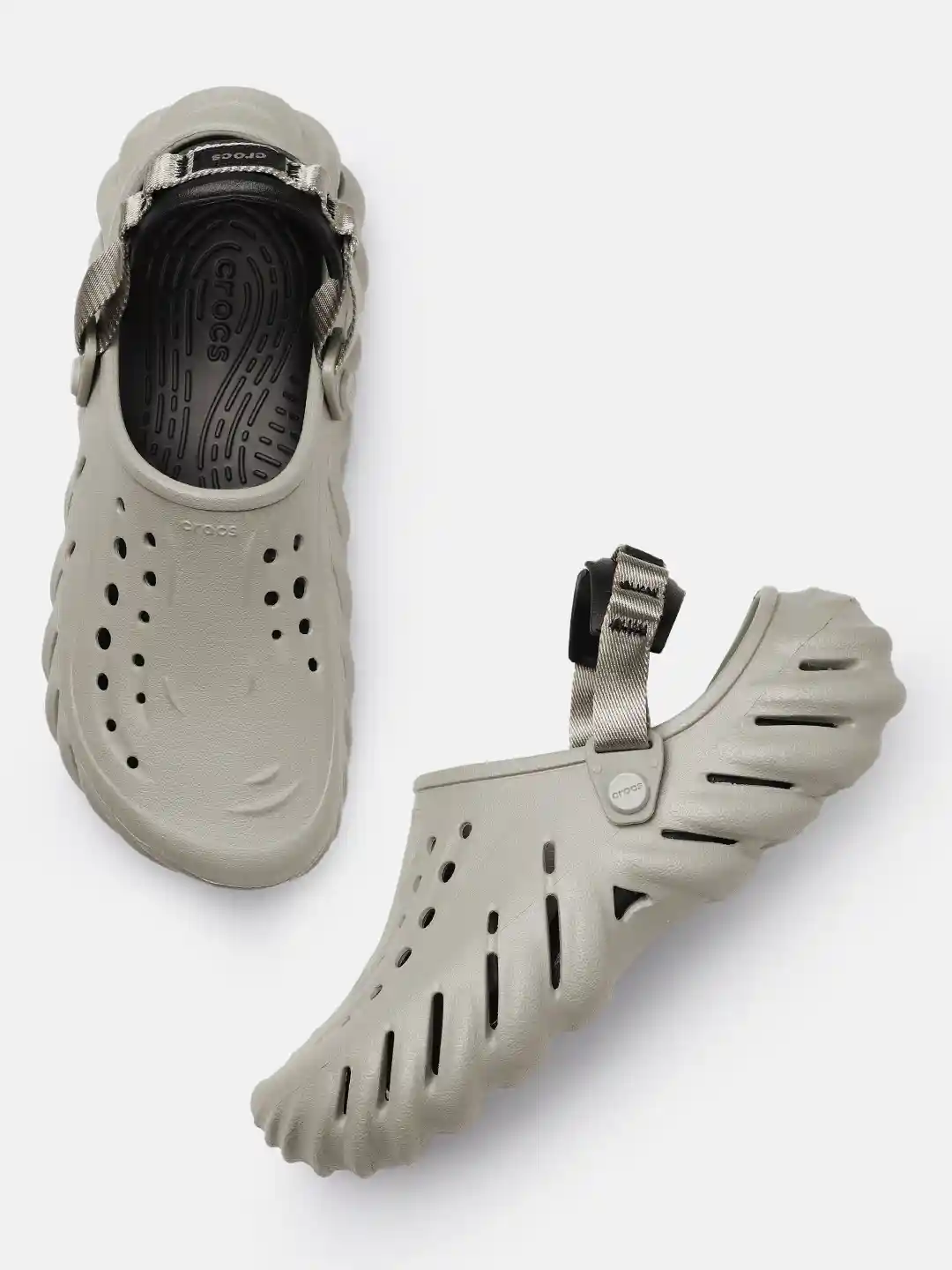 Grey 1st Copy Crocs Online Buy Crocs Echo Clog Flip Flops For Men