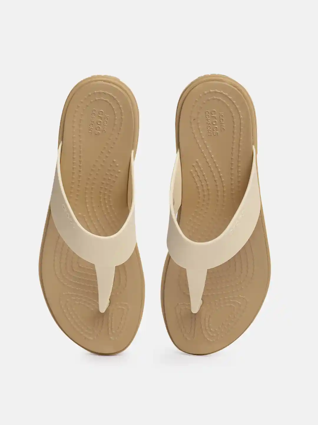 Buy Crocs Women Solid Croslite T-Strap Flats Flip Flops for