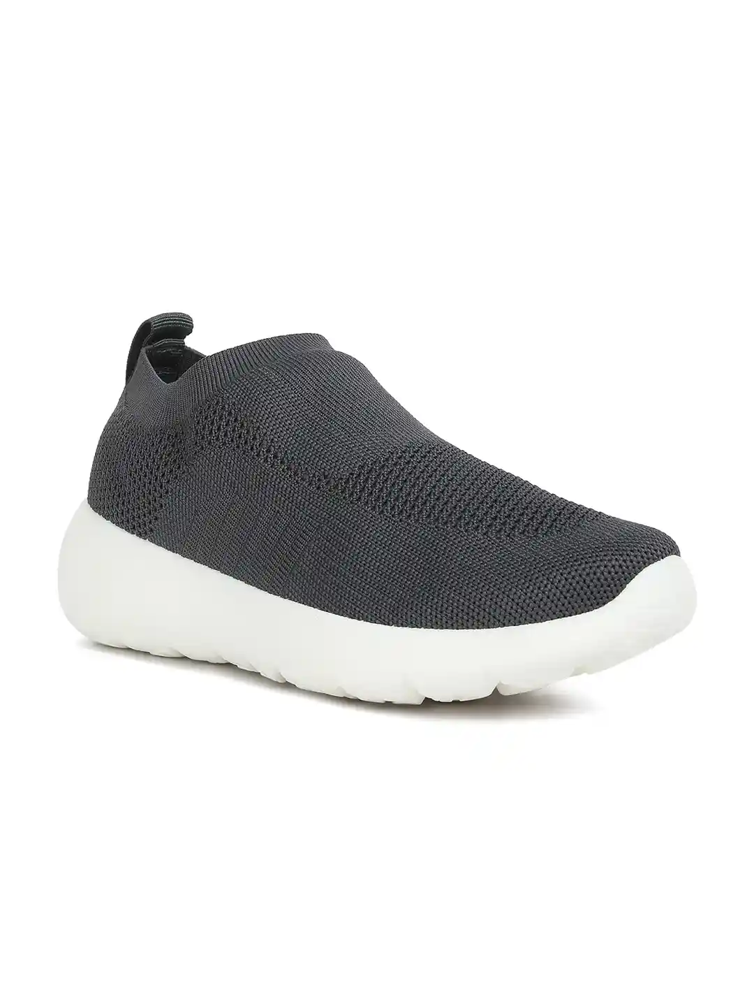 London Rag Men Knitted Woven Design Comfort Insole Mesh Contrast Sole  Slip-On Sneakers