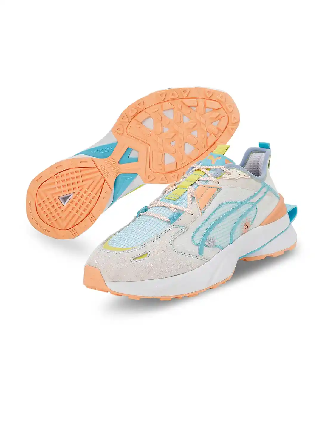 Buy Puma Pwrframe OP-1 Kidult Colorblocked Lace-Up Casual Sneakers