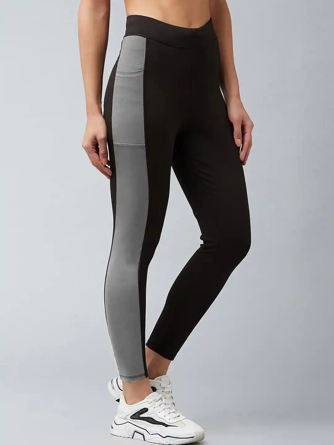 Myntra Nike Grey Sports Leggings Blinkin Women Training Or Gym