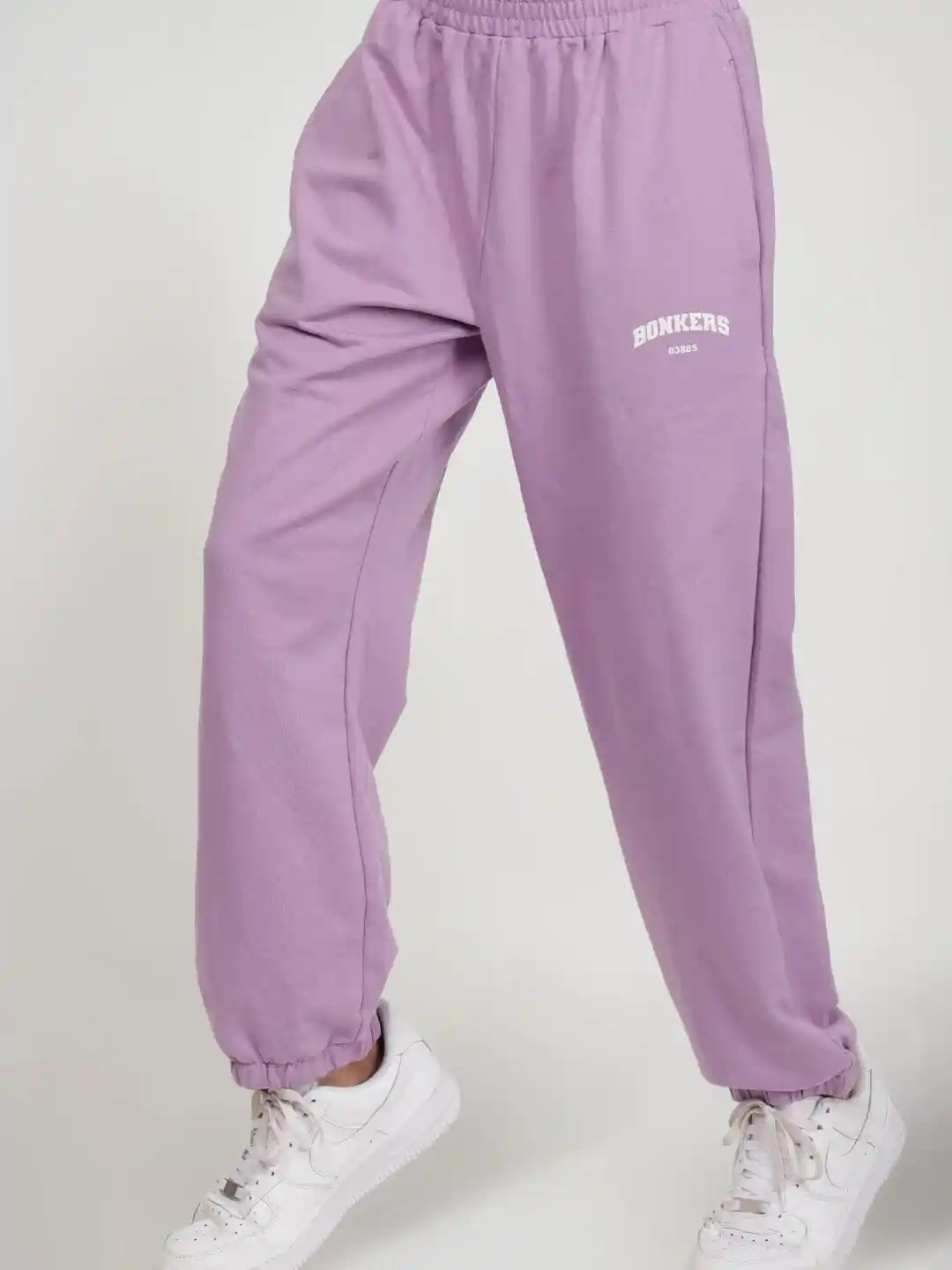 Buy Bonkers Corner Women Lavender Cotton Joggers Track Pants for