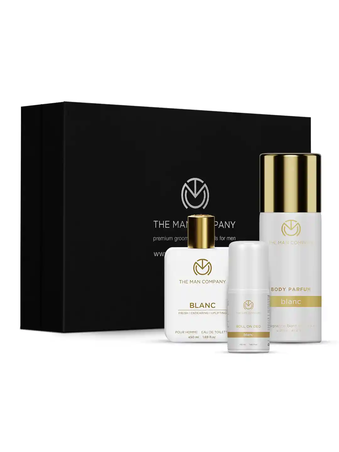 Buy THE MAN COMPANY Set of Black EDT 50 ml, Roll-On Deo 55 ml