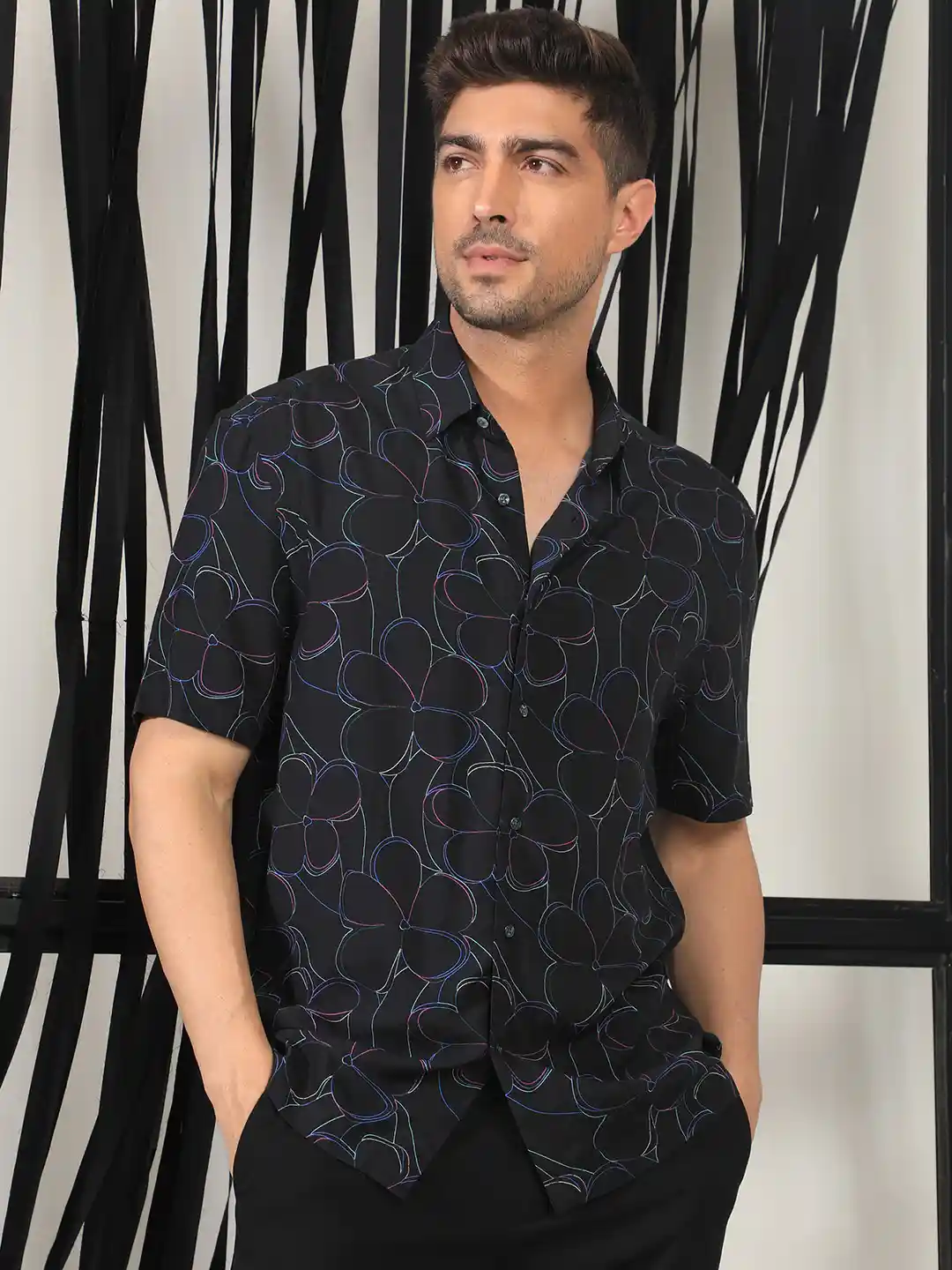 Buy RARE RABBIT Men Kris Slim Fit Floral Printed Shirt Shirts