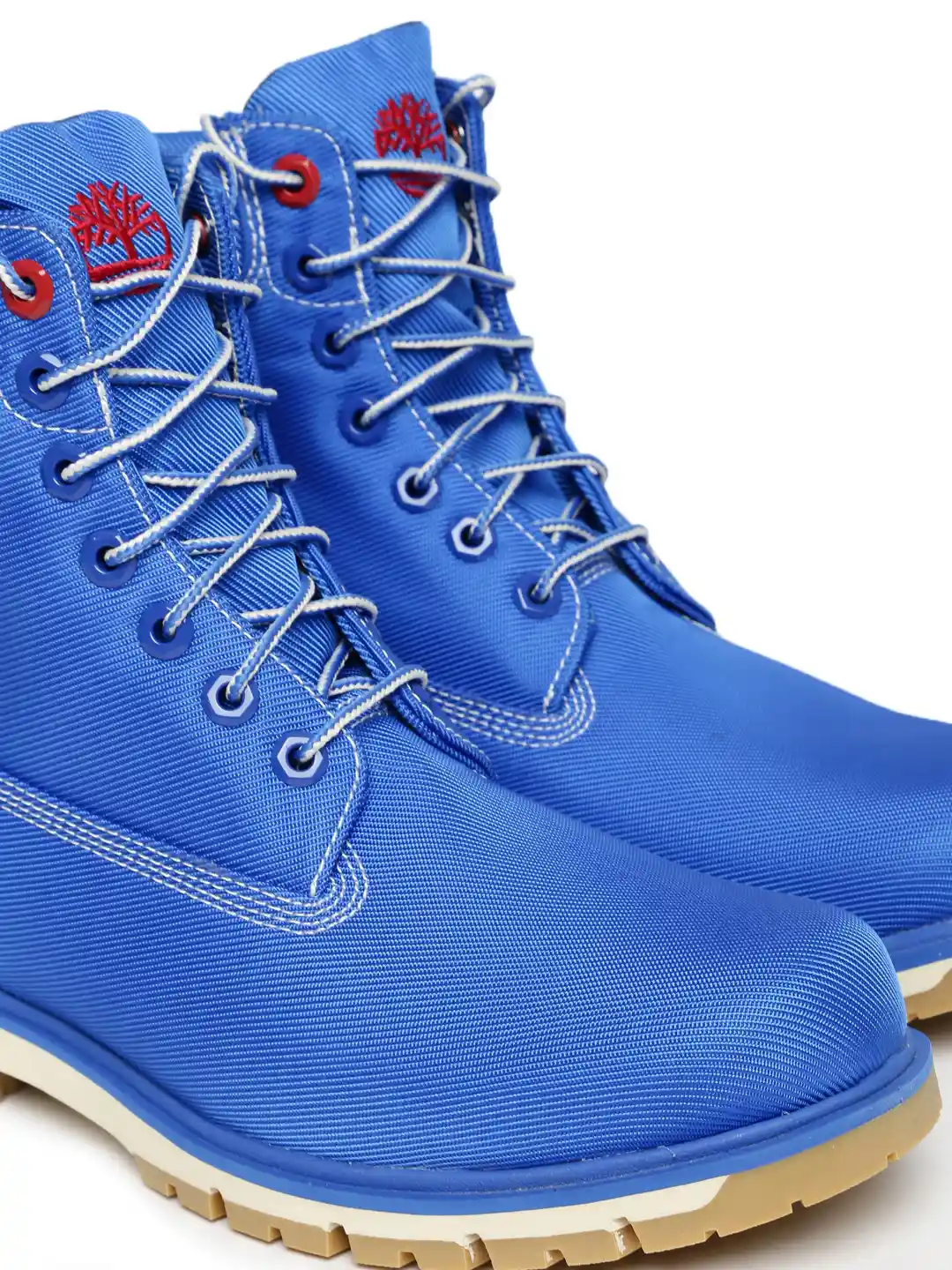 Buy Timberland Men Blue RADFORD Canvas High-Top Flat Boots Boots