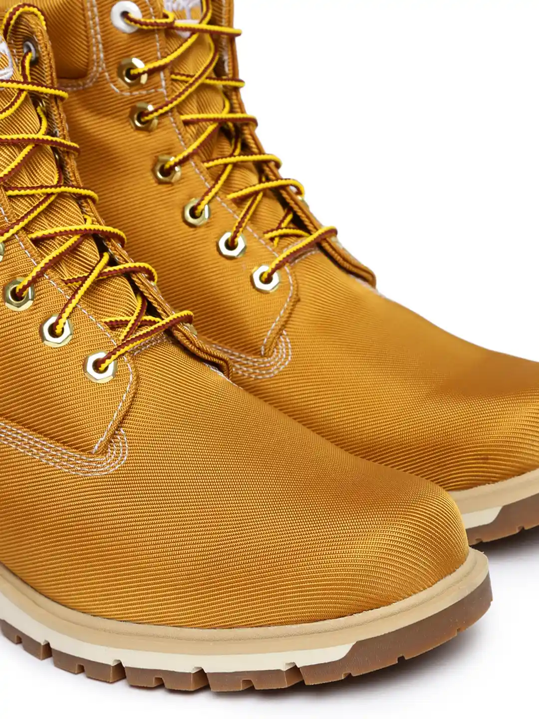 Buy Timberland Men Mustard Yellow RADFORD Canvas High-Top Flat