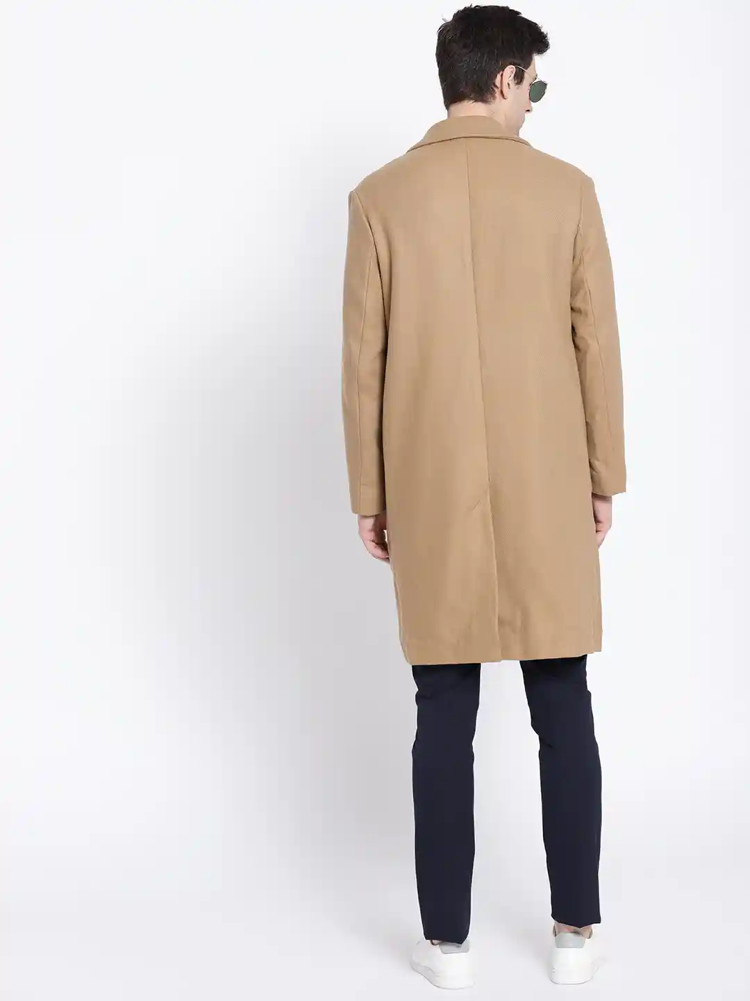 Duster Tan Trench Coat Men's Wool Blend Mens Fitted Trench