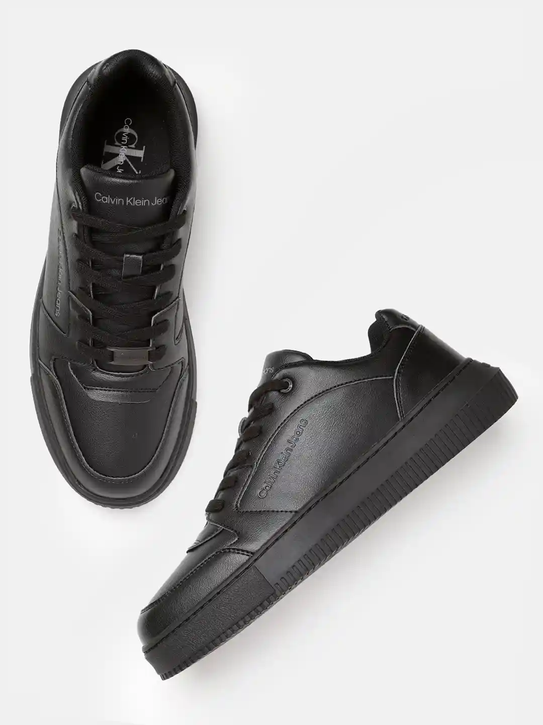 Buy Calvin Klein Men Chunky Cupsole Laceup Lth Eco Solid Sneakers