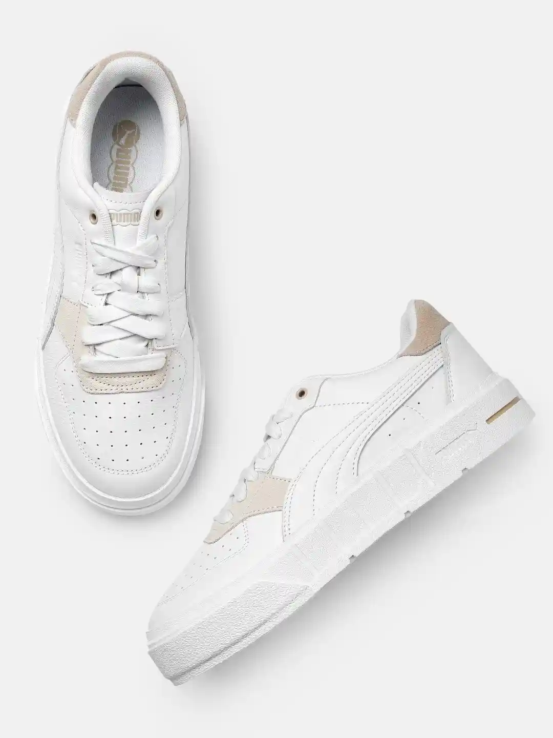 Puma Women Cali Court Match Perforations Leather Chunky Sneakers