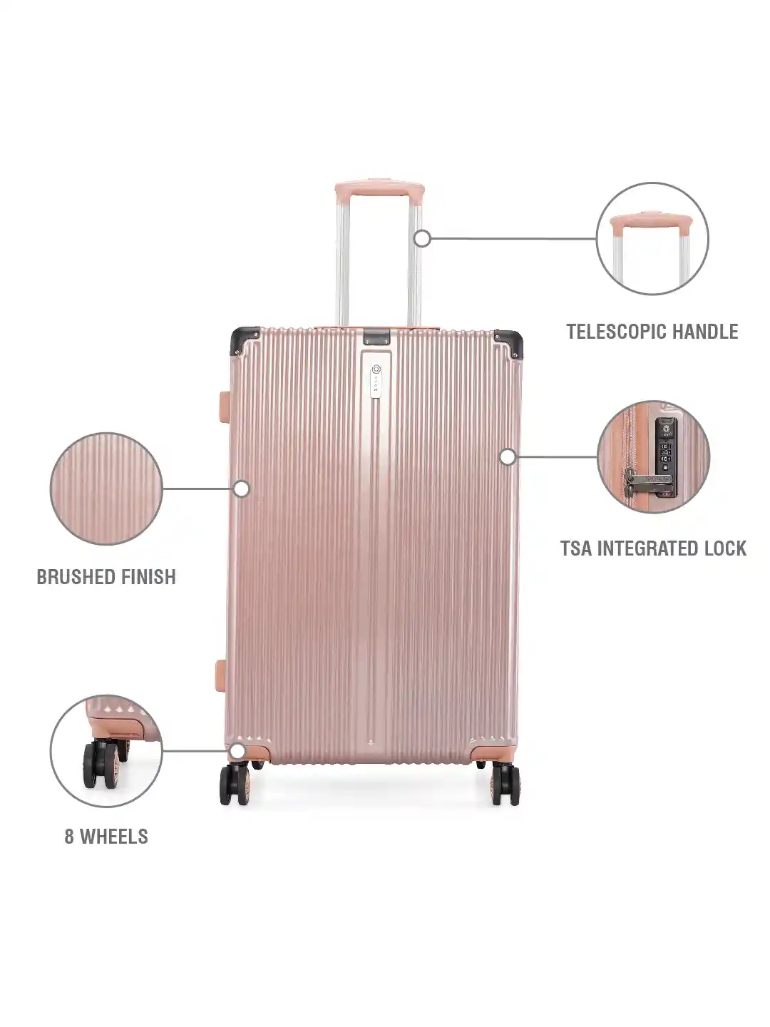 Buy BAOMI Textured Hard-Sided Hard 31 Inches Large Trolley