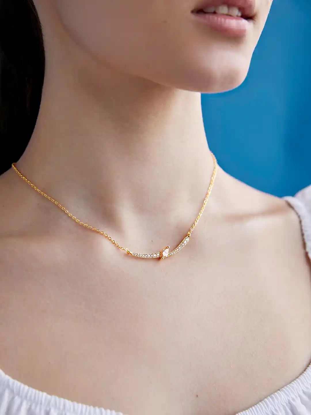 Buy AIKA BY MINUTIAE Gold-Plated Crystal Necklace Necklace and - Main Image