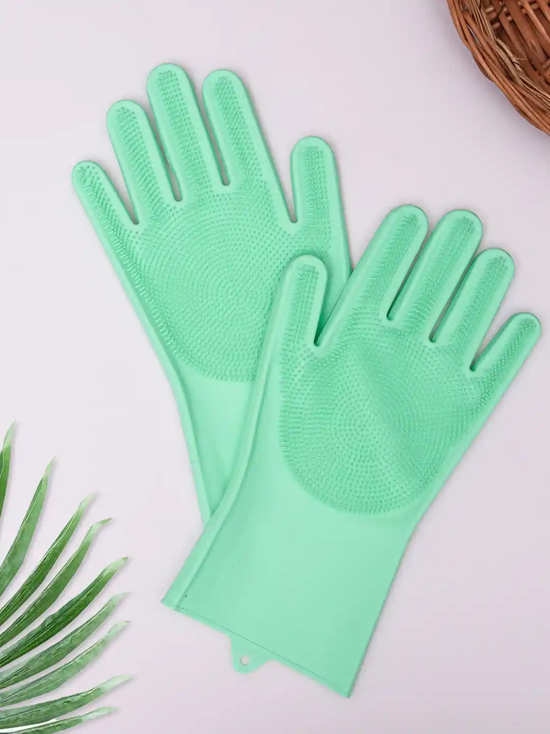 Buy Kuber Industries Set of Green Silicone Dish Washing Hand