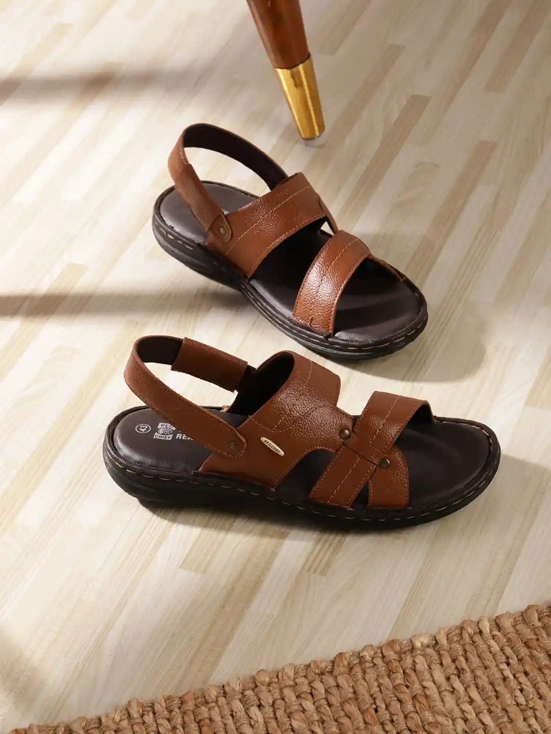 Buy Red Chief Men Textured Leather Comfort Sandals Sandals for
