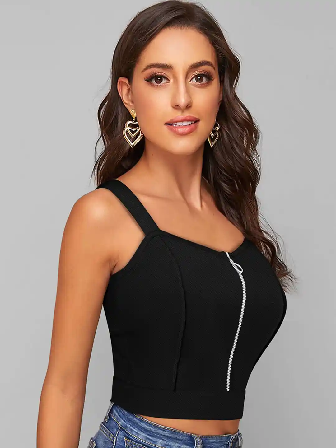 Buy LONDON BELLY Shoulder Straps Cotton Crop Top - Tops for Women