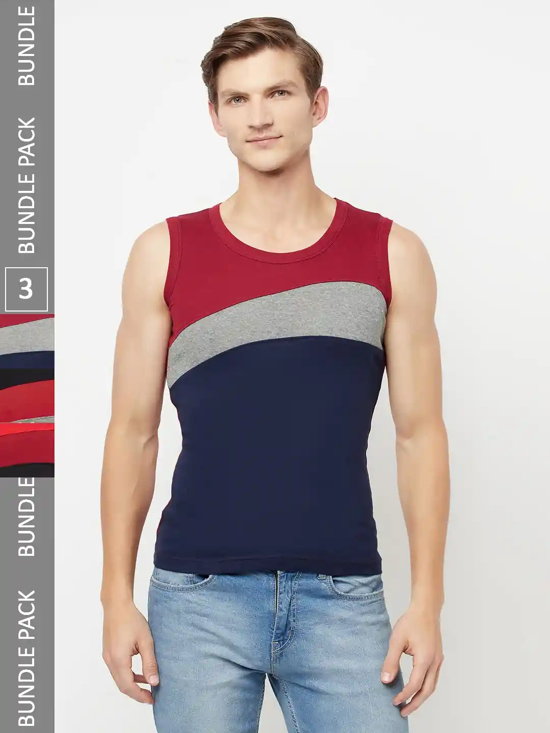 Buy Men Pack Of Titanic Designer Pure Cotton Colourblocked