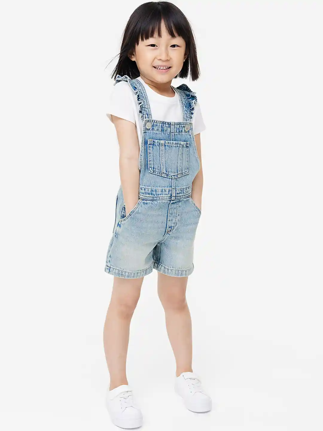 Buy H&M Girls Denim Dungaree Shorts Dungarees for Girls 23563070