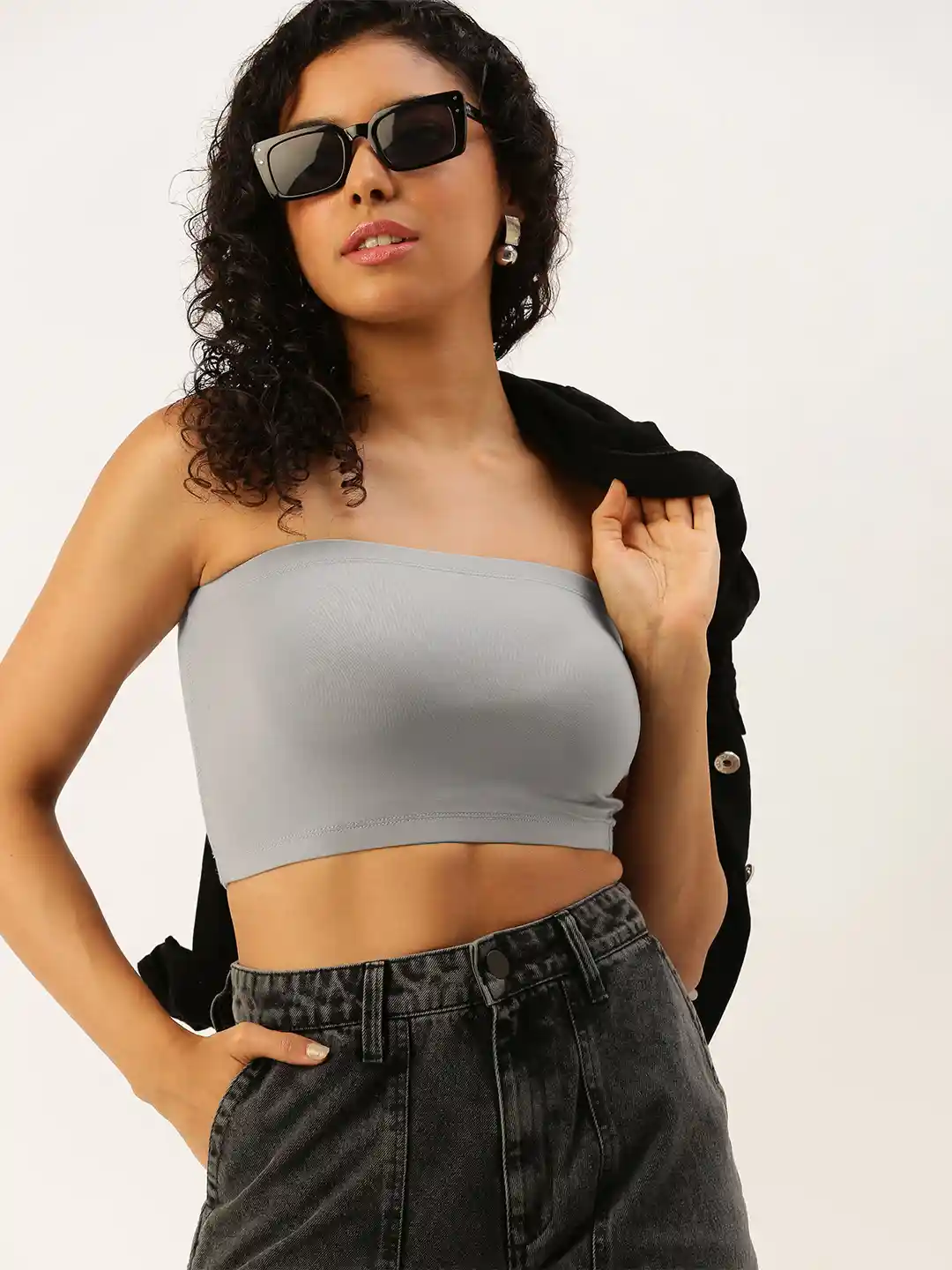 Buy FOREVER 21 Tube Crop Top - Tops for Women 23576076 | Myntra