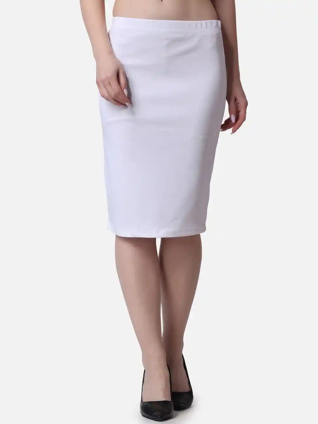 Buy Popwings Pencil Knee Length Slip-On Skirt Skirts for Women