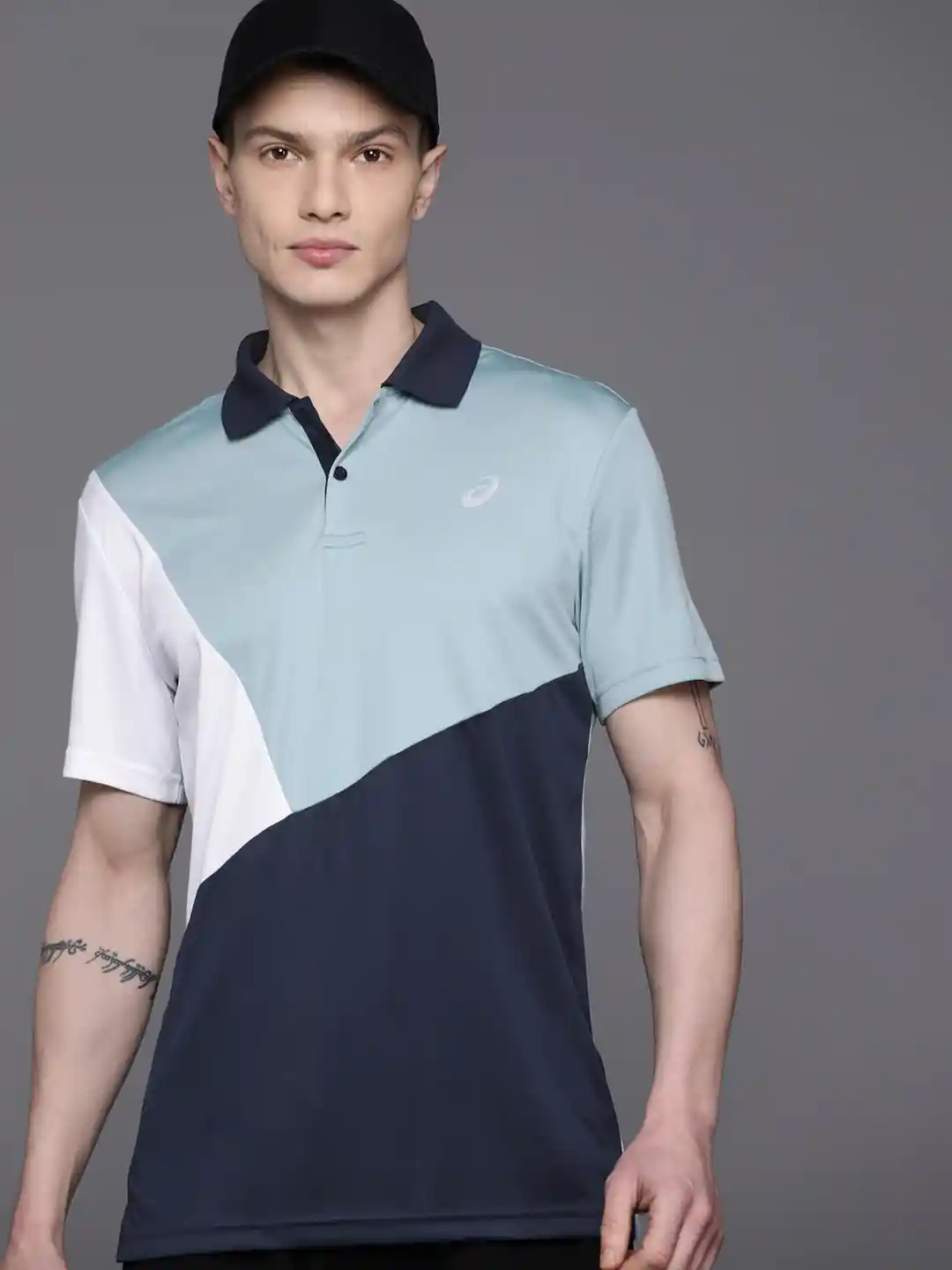 Buy ASICS Colourblocked Polo Collar Running T-shirt - Tshirts for