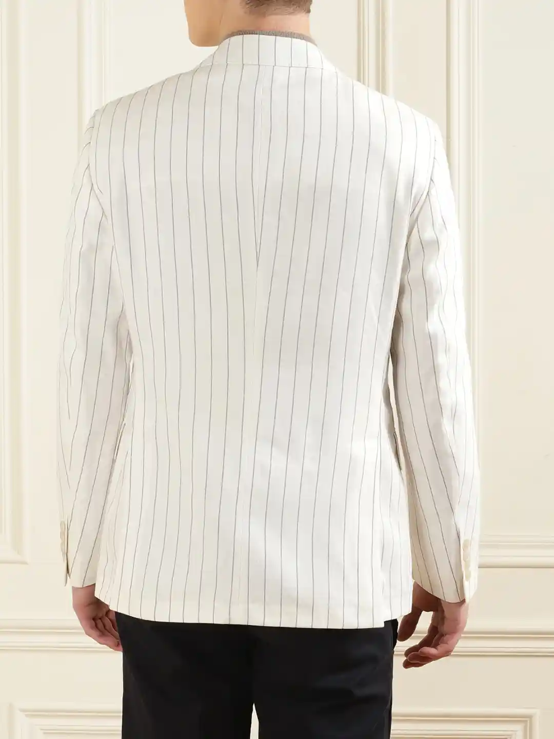 Buy HACKETT LONDON Men Striped Single Breasted Blazer Blazers